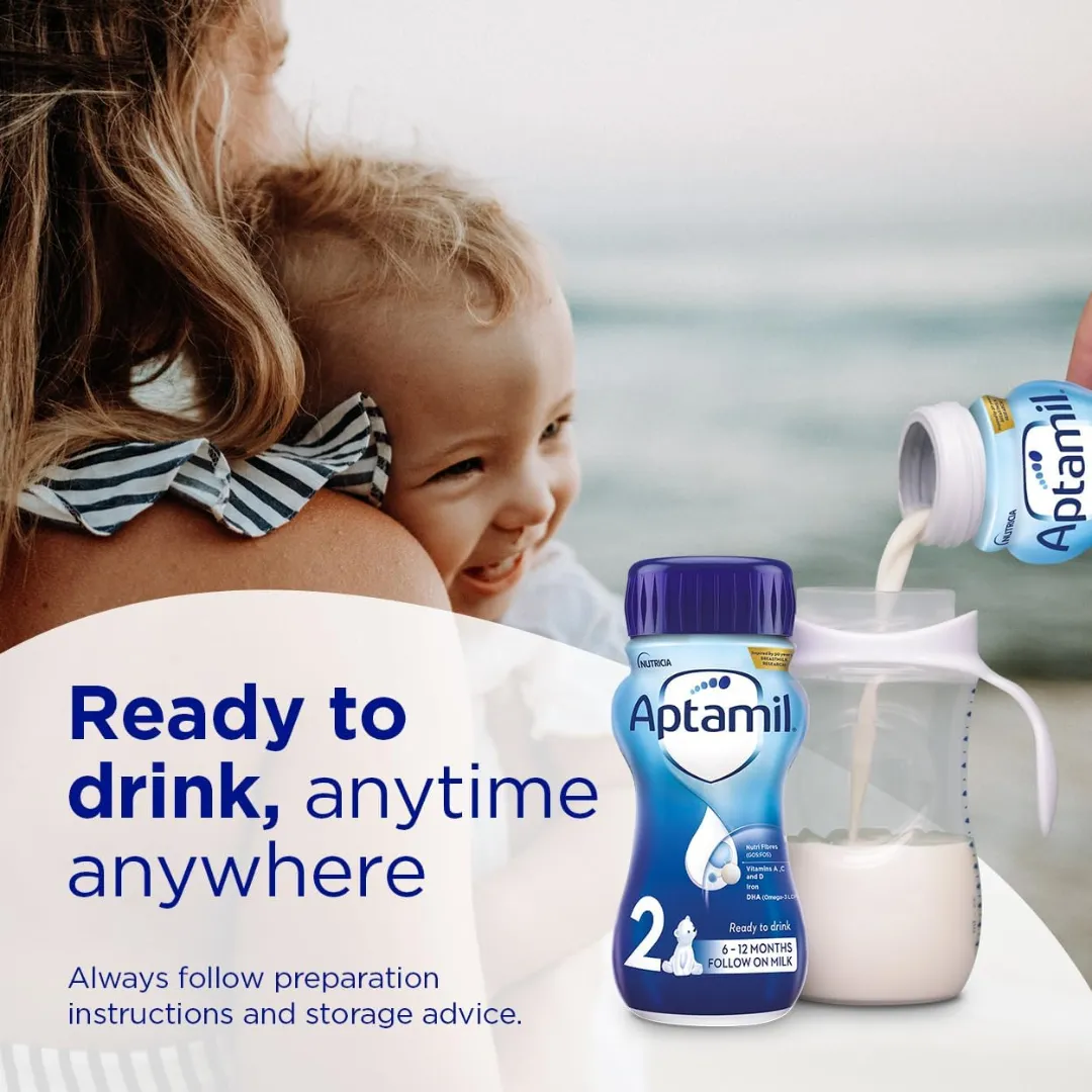 Aptamil 2 Follow On Baby Milk Ready to Use Liquid Formula 200ml  (T)