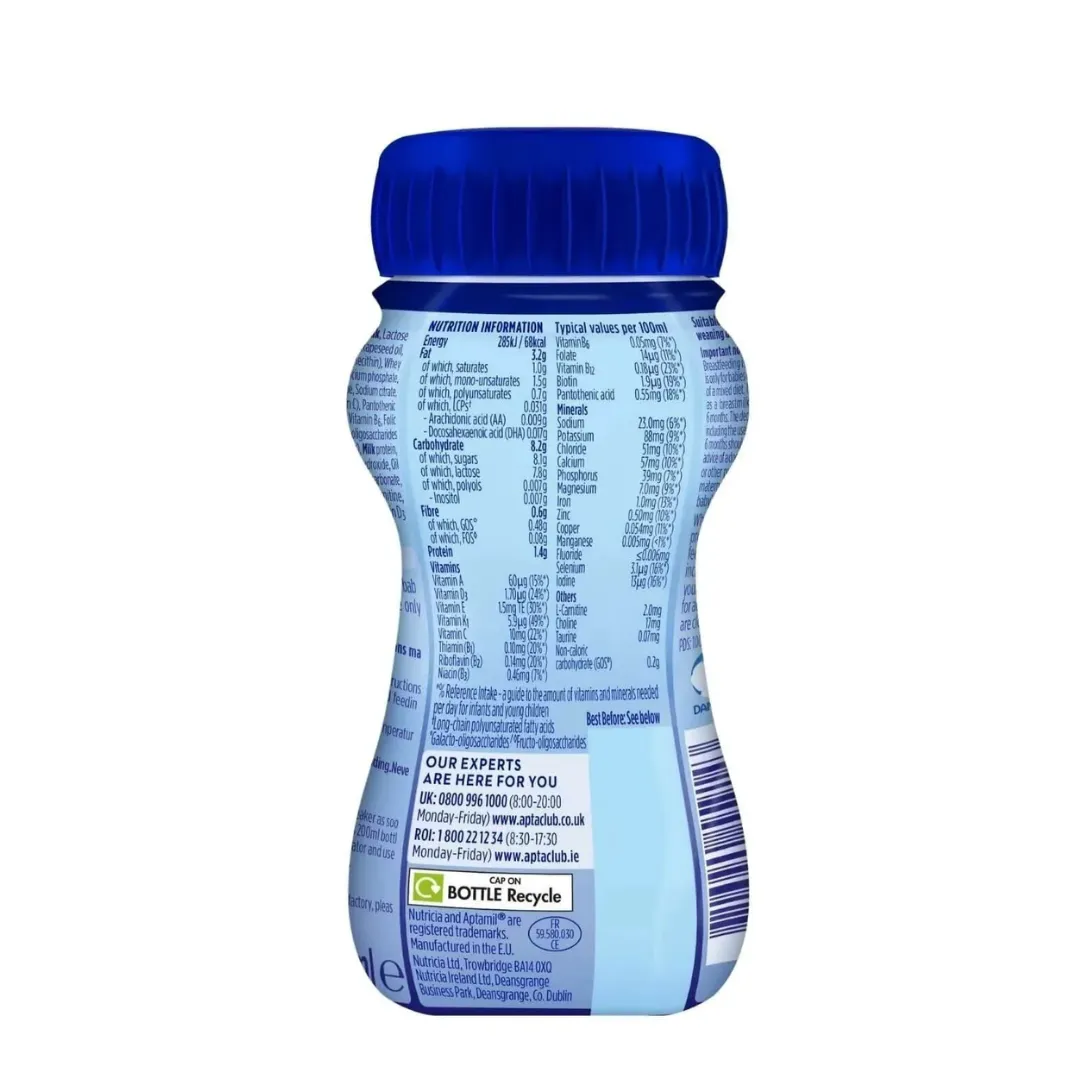 Aptamil 2 Follow On Baby Milk Ready to Use Liquid Formula 200ml  (T)