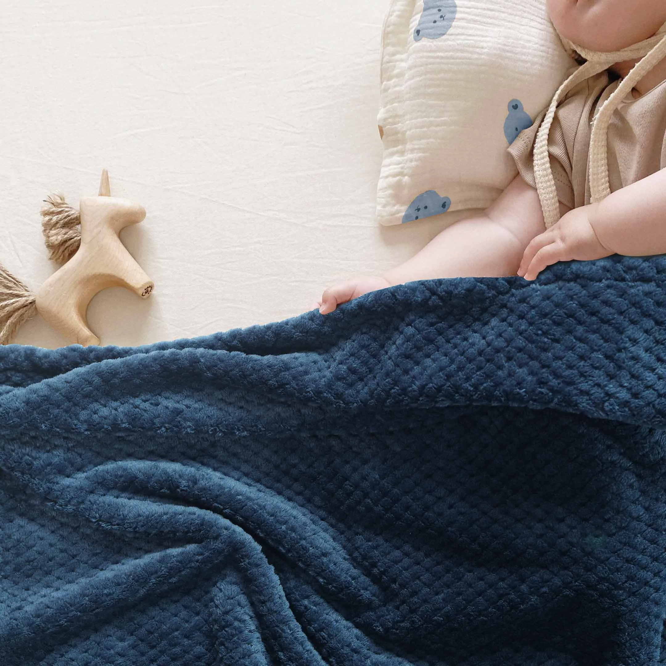 Baby Popcorn Embossed Fleece Blankets