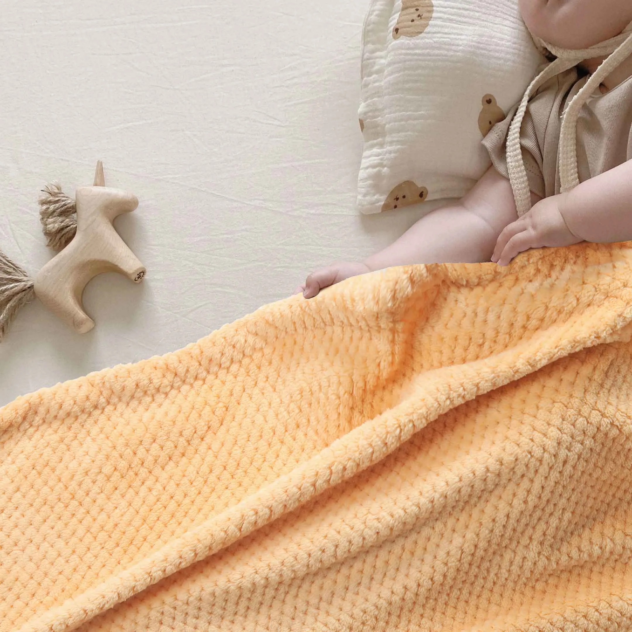 Baby Popcorn Embossed Fleece Blankets