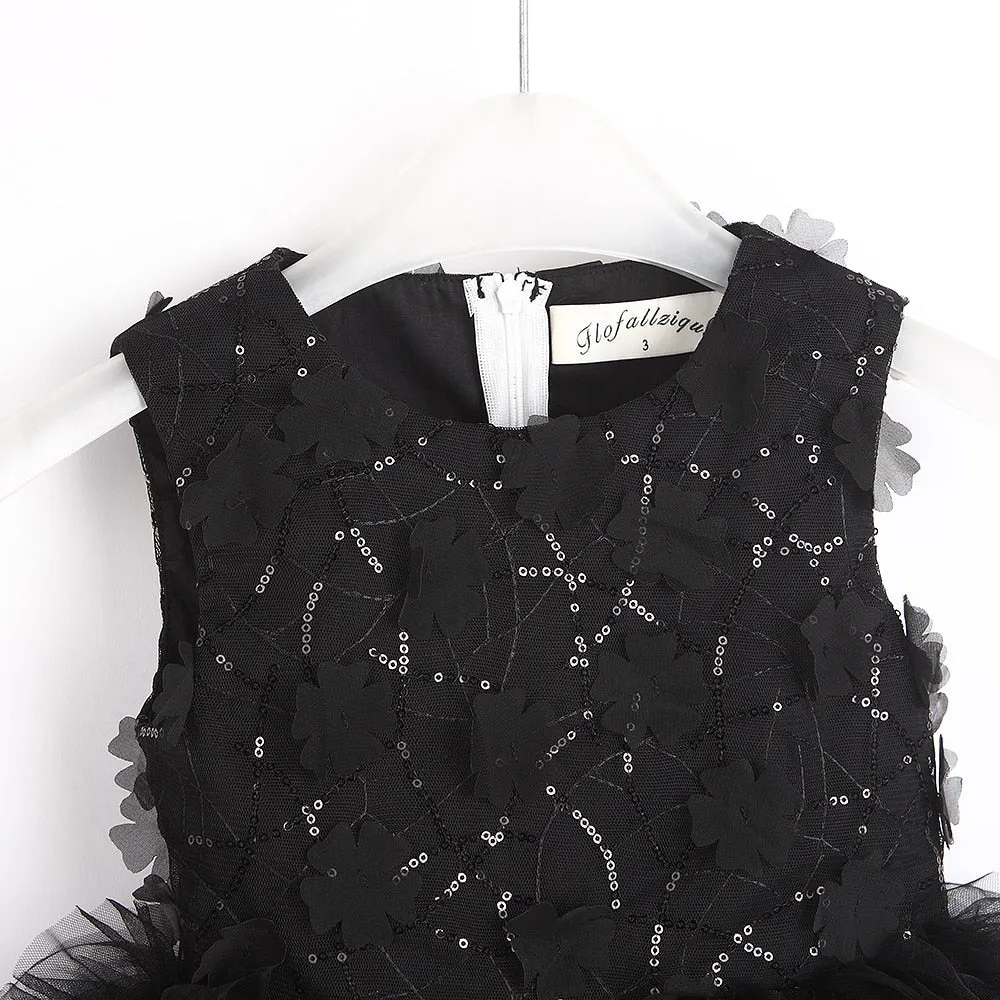 Black Sequin Tutu Dress