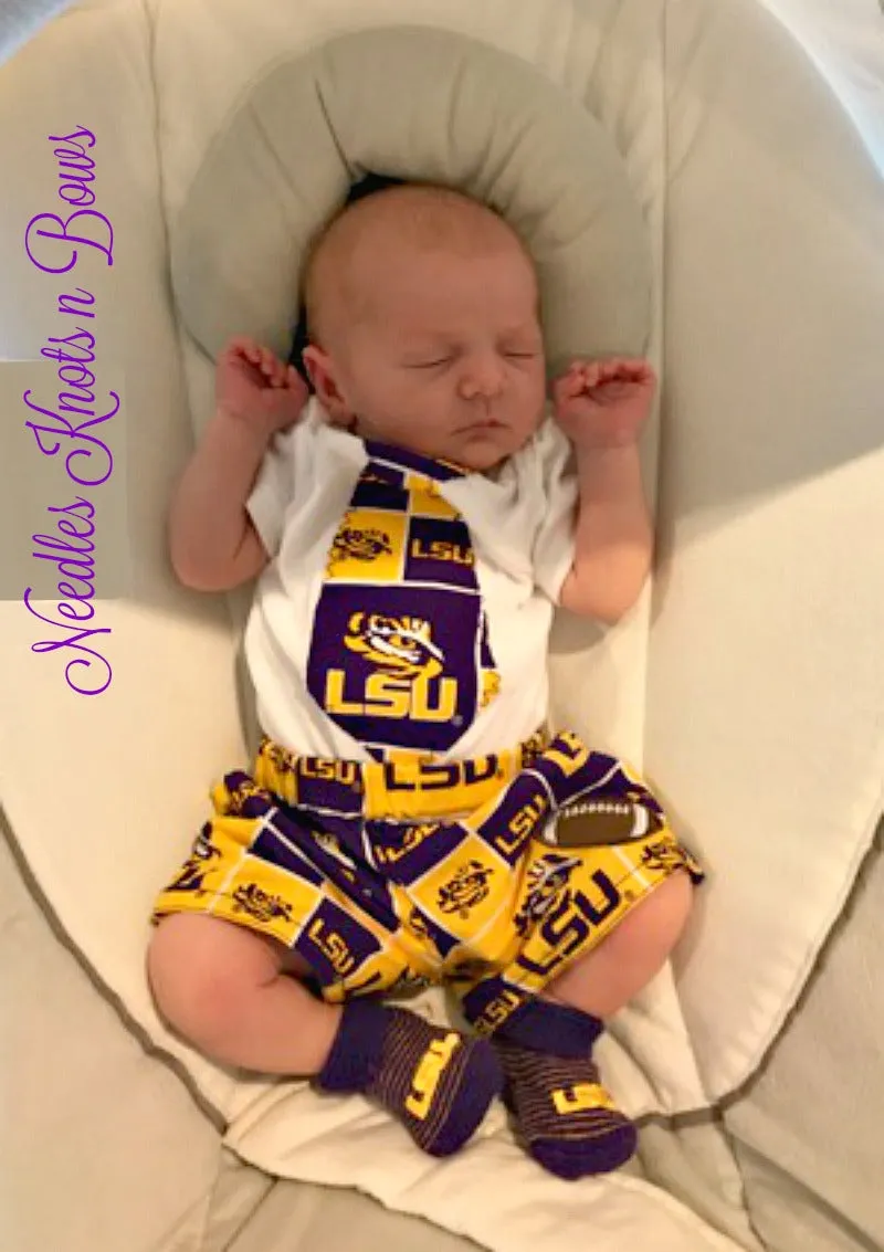 Boys LSU Tigers Football Outfit, Baby Boys Louisiana State University Game Day Outfit