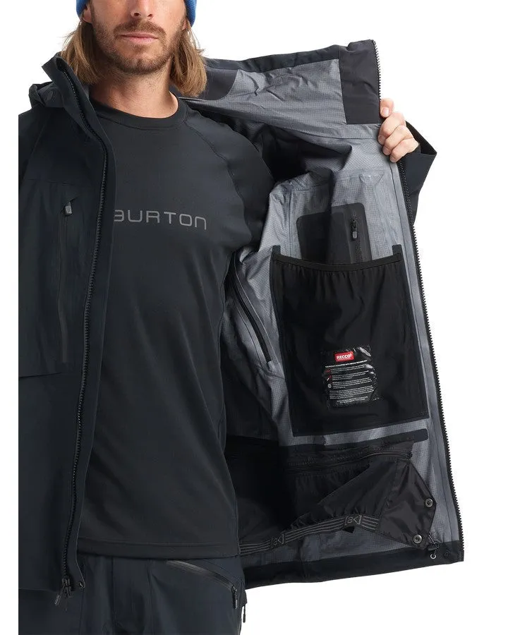 Burton Mens [ak]® Hover Gore-Tex Pro 3L Jacket - True Black - 2023