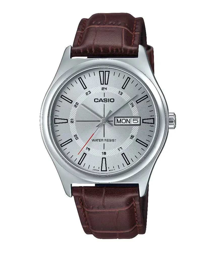 Casio MTP-V006L-7C Analog Leather Strap Watch For Men