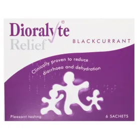 Dioralyte Relief Blackcurrant Medication - 6 Sachets (P) (N)