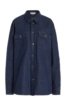 Everly Overshirt in Organic Raw Denim