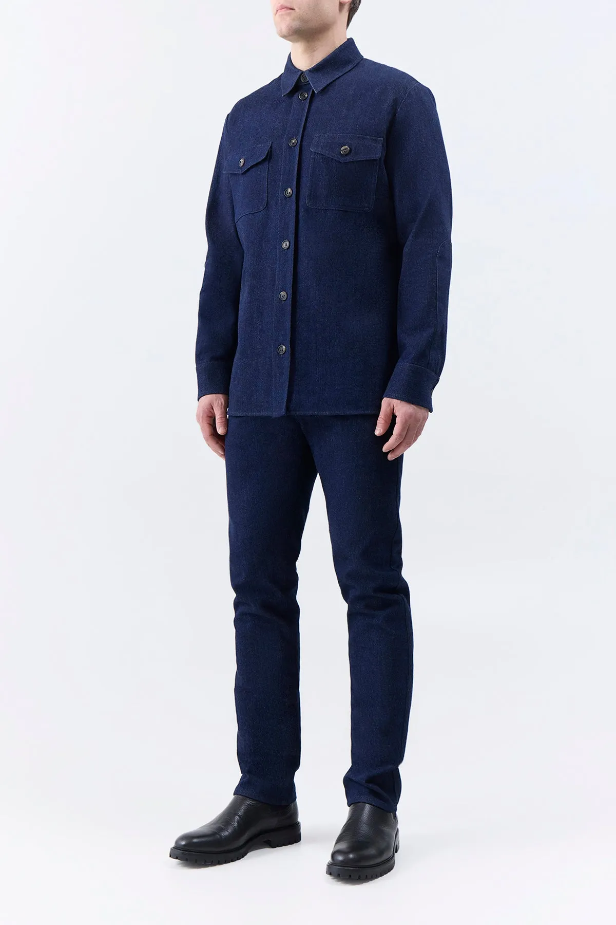 Everly Overshirt in Organic Raw Denim