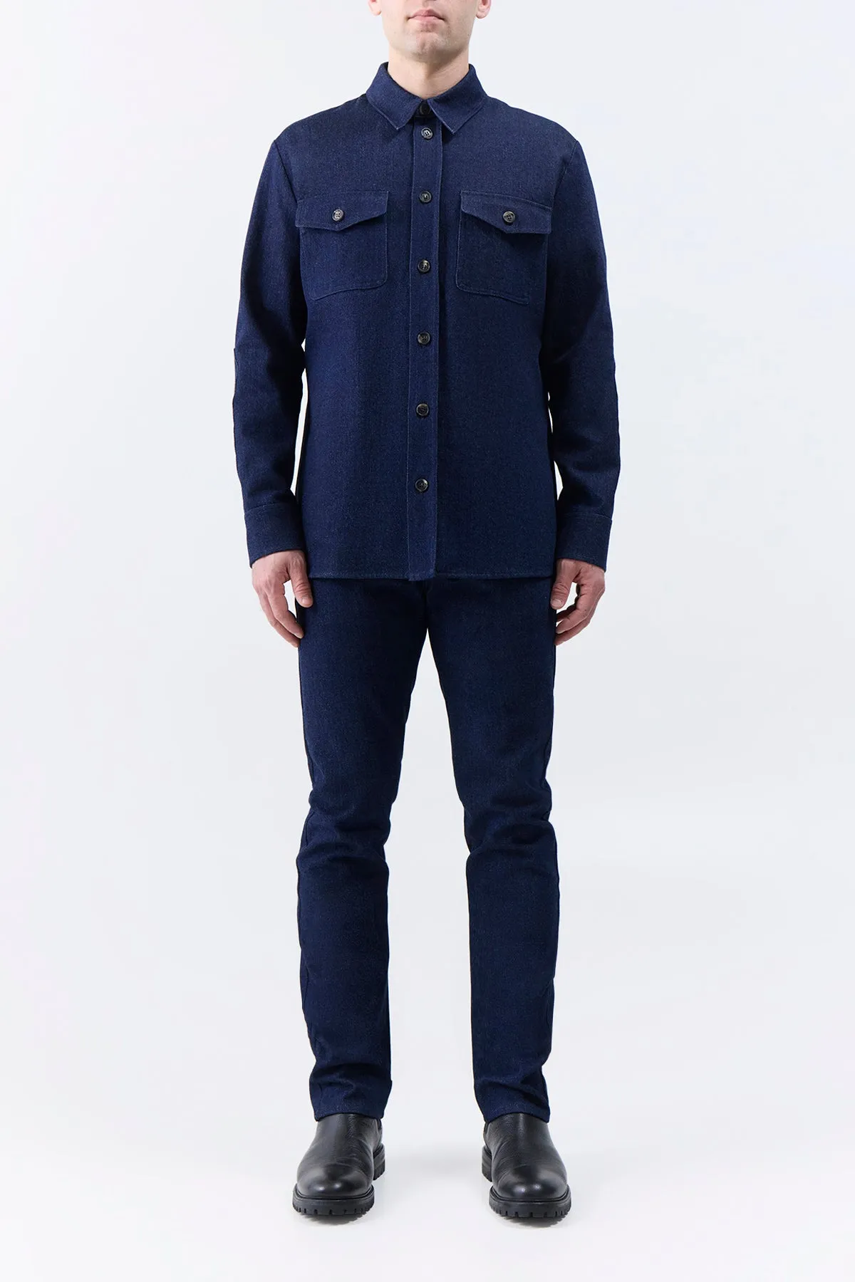 Everly Overshirt in Organic Raw Denim