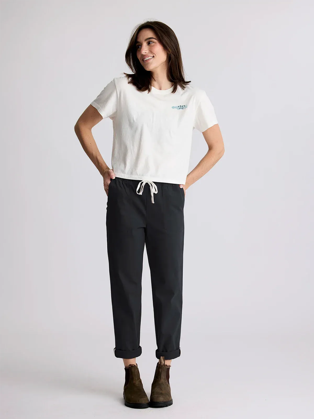 Free Fly Women's Pacifica Twill Pant in Black Sand