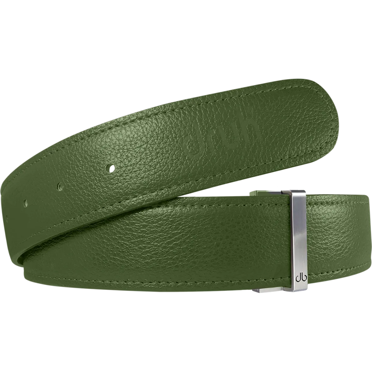 Green Full Grain Texture Leather Belt