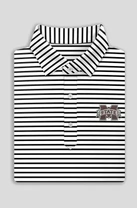 Gus Stripe Performance Polo - Mississippi State University