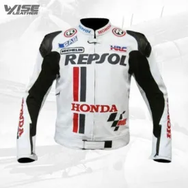 Honda Repsol Racing Leather Jacket with 5 Safety Protections