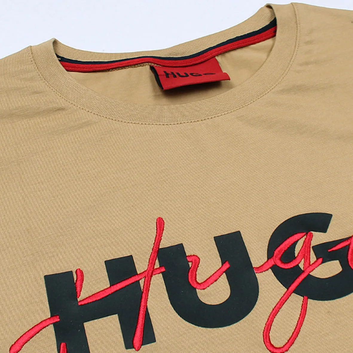 HU - Men 'Beige' Hugo Hybrid Logo T-Shirt HU868