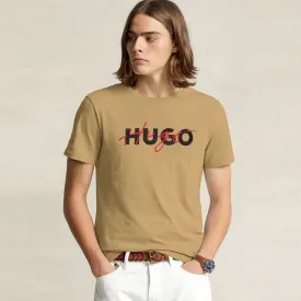 HU - Men 'Beige' Hugo Hybrid Logo T-Shirt HU868