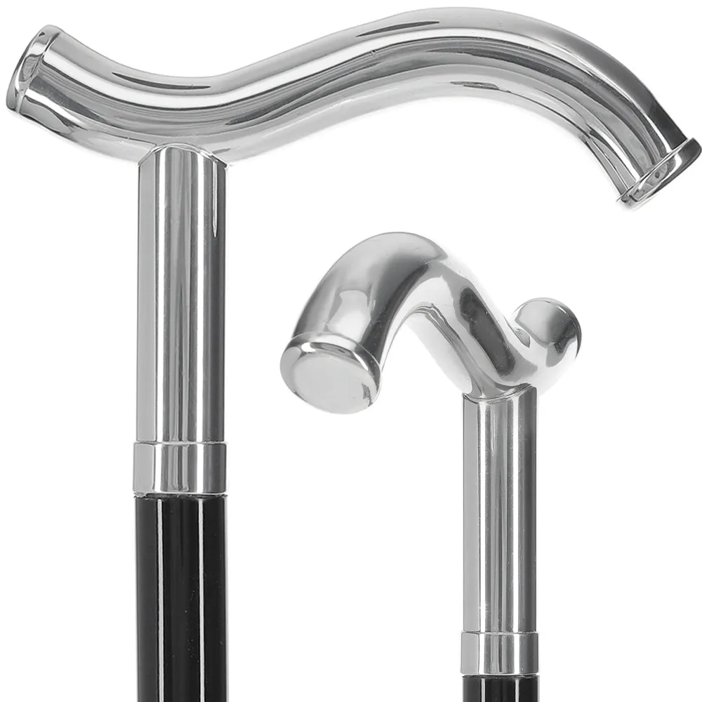 Italian Luxury: Fritz Handle with Opulent Curve, 925r Silver