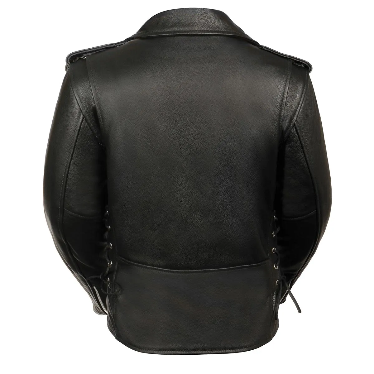 Ladies XS603 Classic Black Motorcycle Leather Jacket