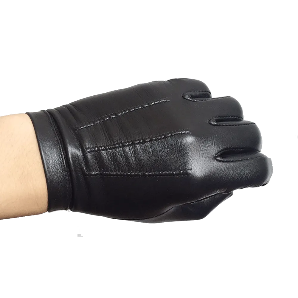 Leather Driving Gloves For Mens Goatskin Unlined Touchscreen Texting Leather Gloves