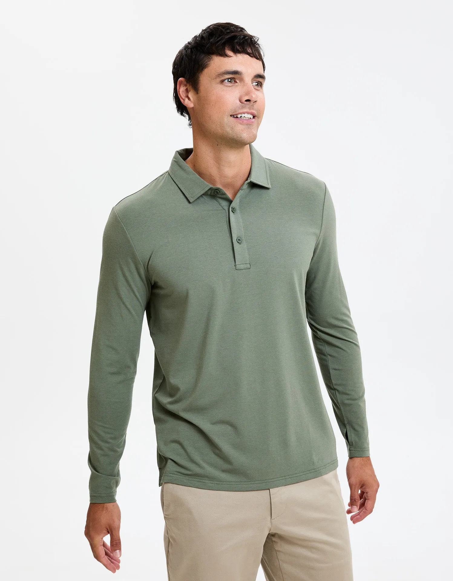 Long Sleeve Polo Shirt UPF50  Sensitive Collection