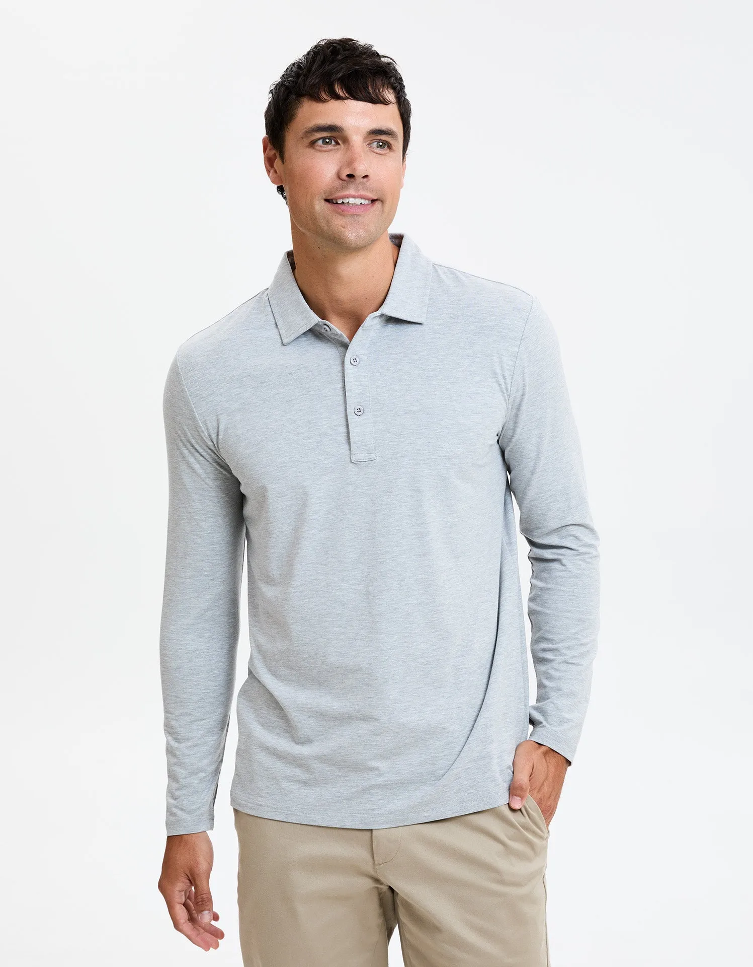 Long Sleeve Polo Shirt UPF50  Sensitive Collection