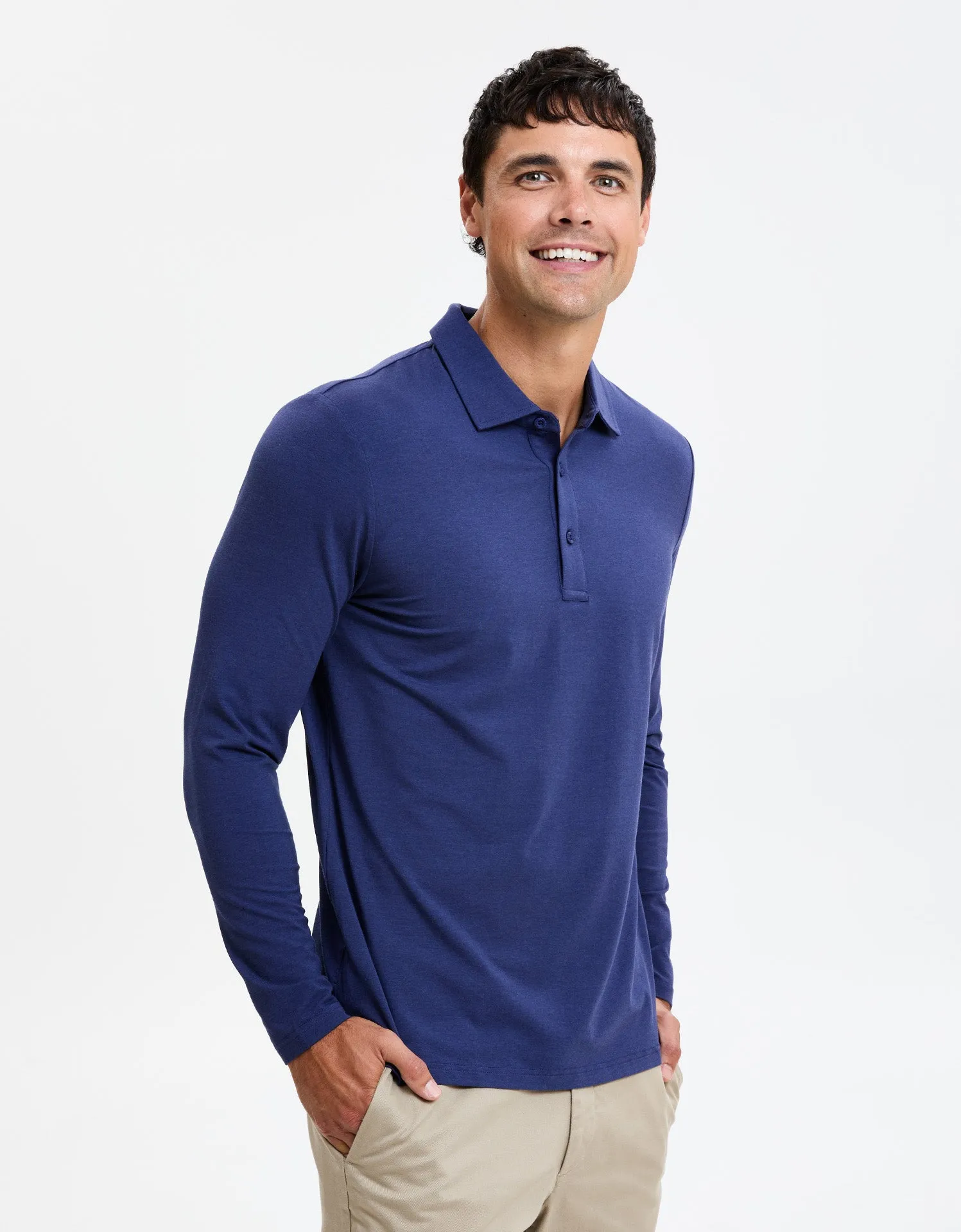 Long Sleeve Polo Shirt UPF50  Sensitive Collection