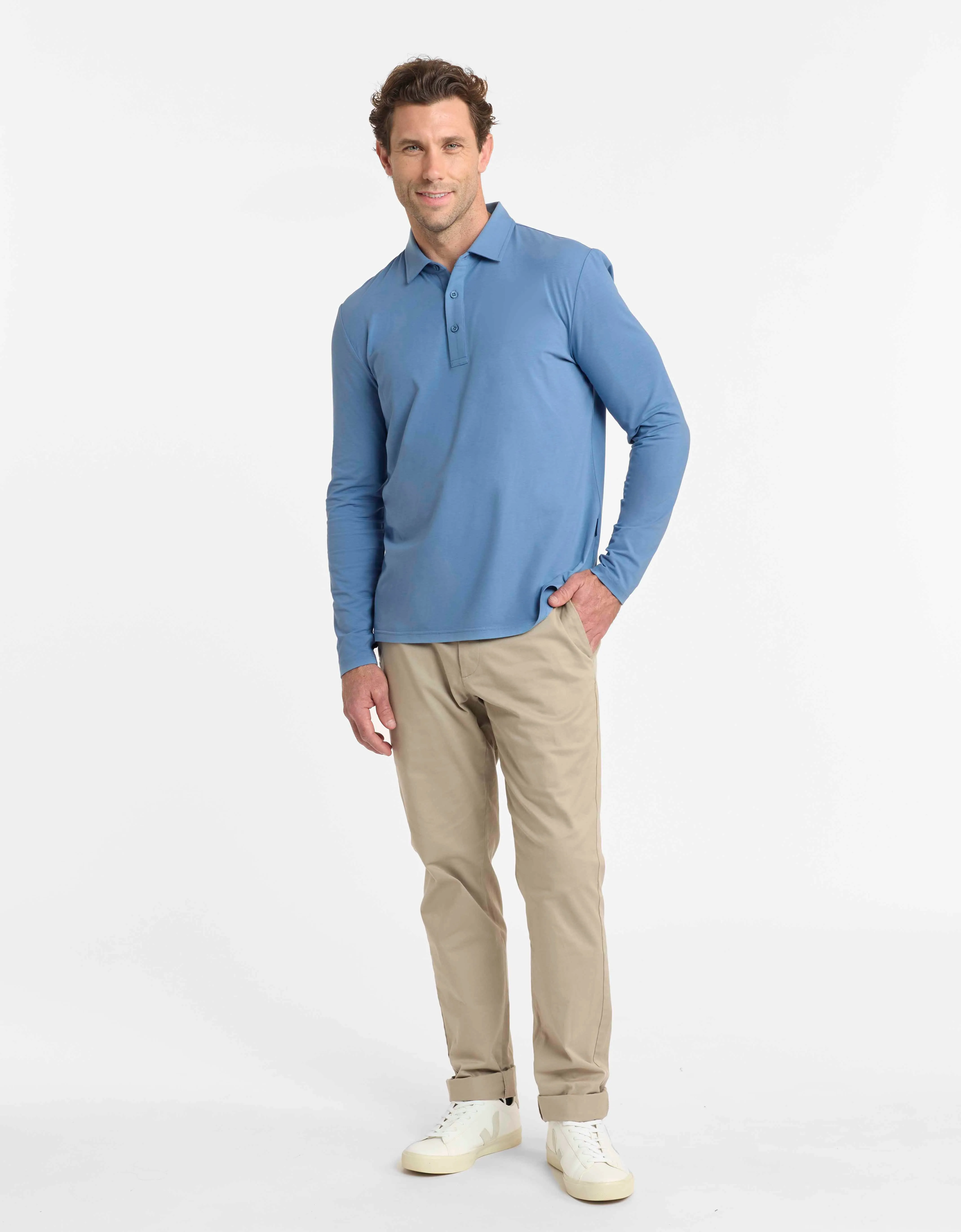 Long Sleeve Polo Shirt UPF50  Sensitive Collection