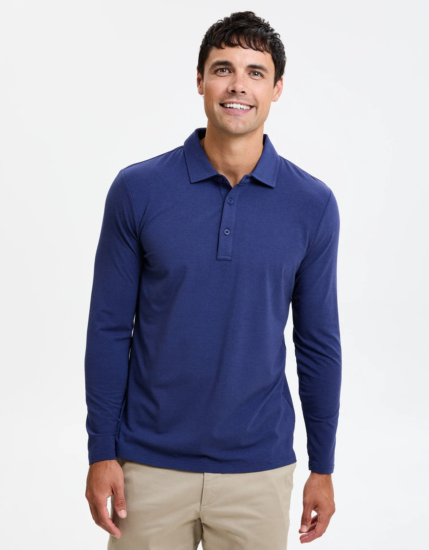 Long Sleeve Polo Shirt UPF50  Sensitive Collection