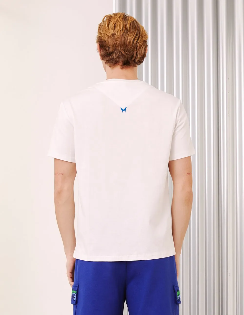 MARK FAST Frederick WHITE Neck Short Sleeve T-Shirt