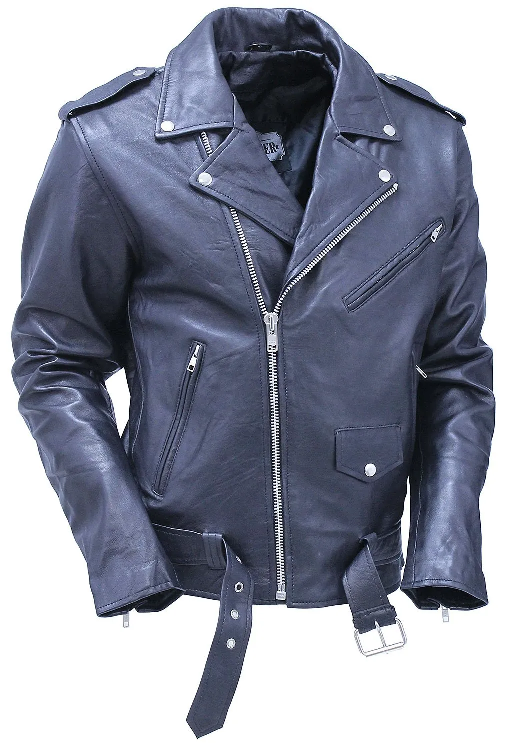 Men's Lightweight Soft Lambskin Leather MC Jacket #M100LAMBK