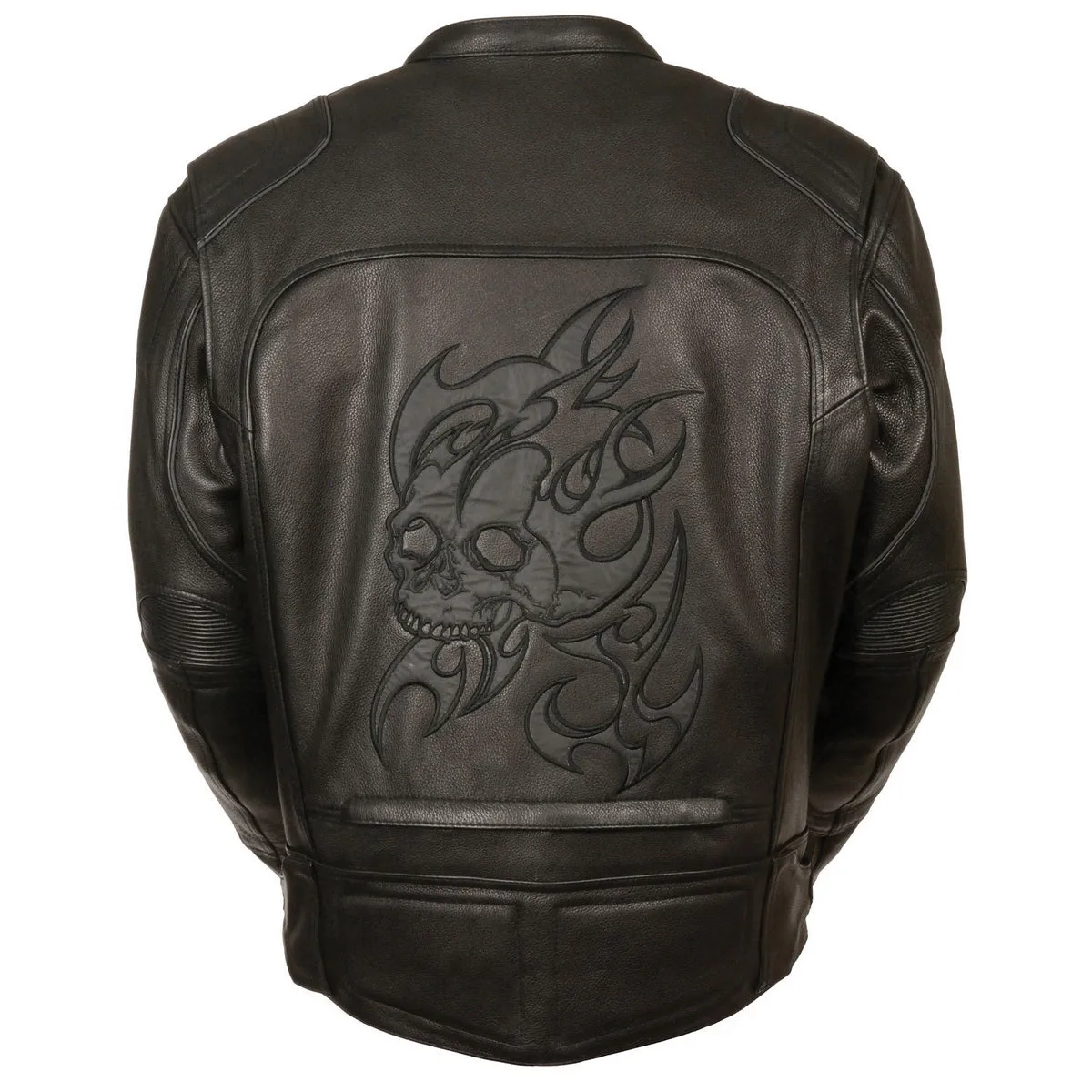 Milwaukee Leather MLM1510 Men's Black Leather Scooter Jacket with