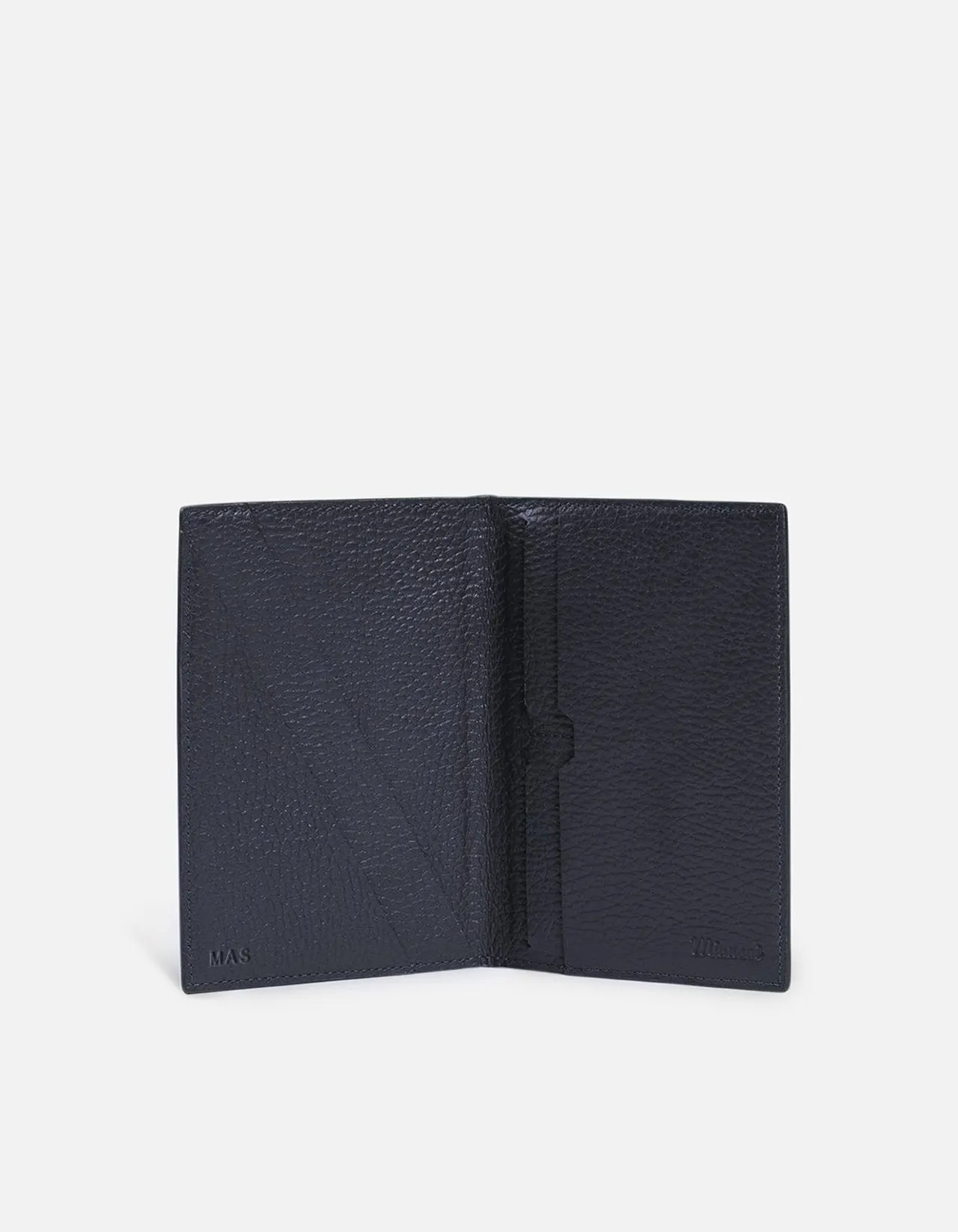 Modern Passport Wallet, Textured Navy