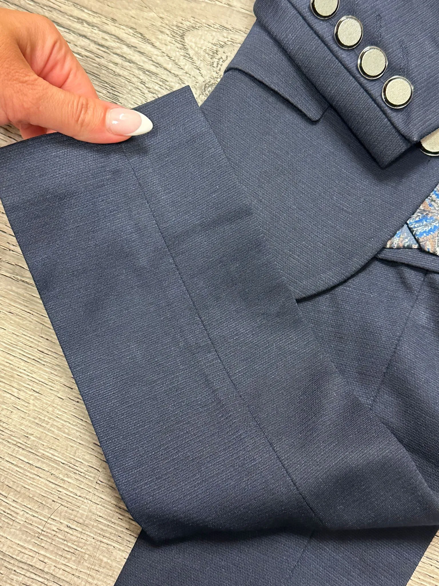 Navy Stretch Two Button Suit