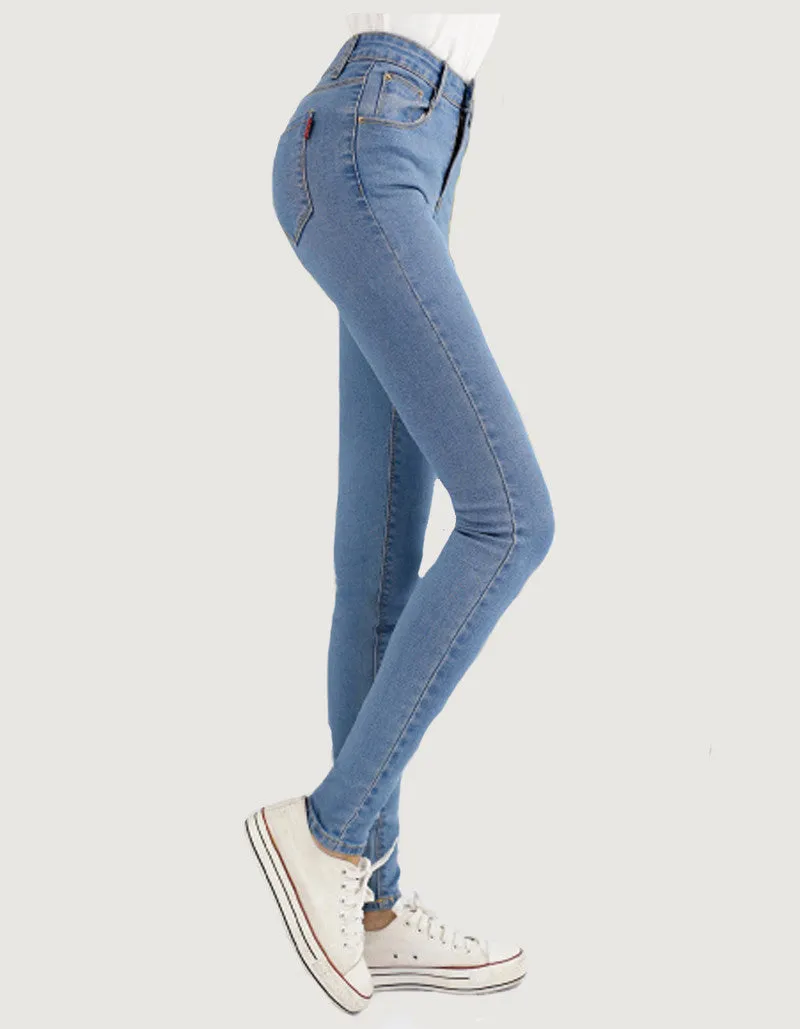 NEW fashion brand women skinny pencil jeans denim elastic pants washing color good quality woman casual jean pants