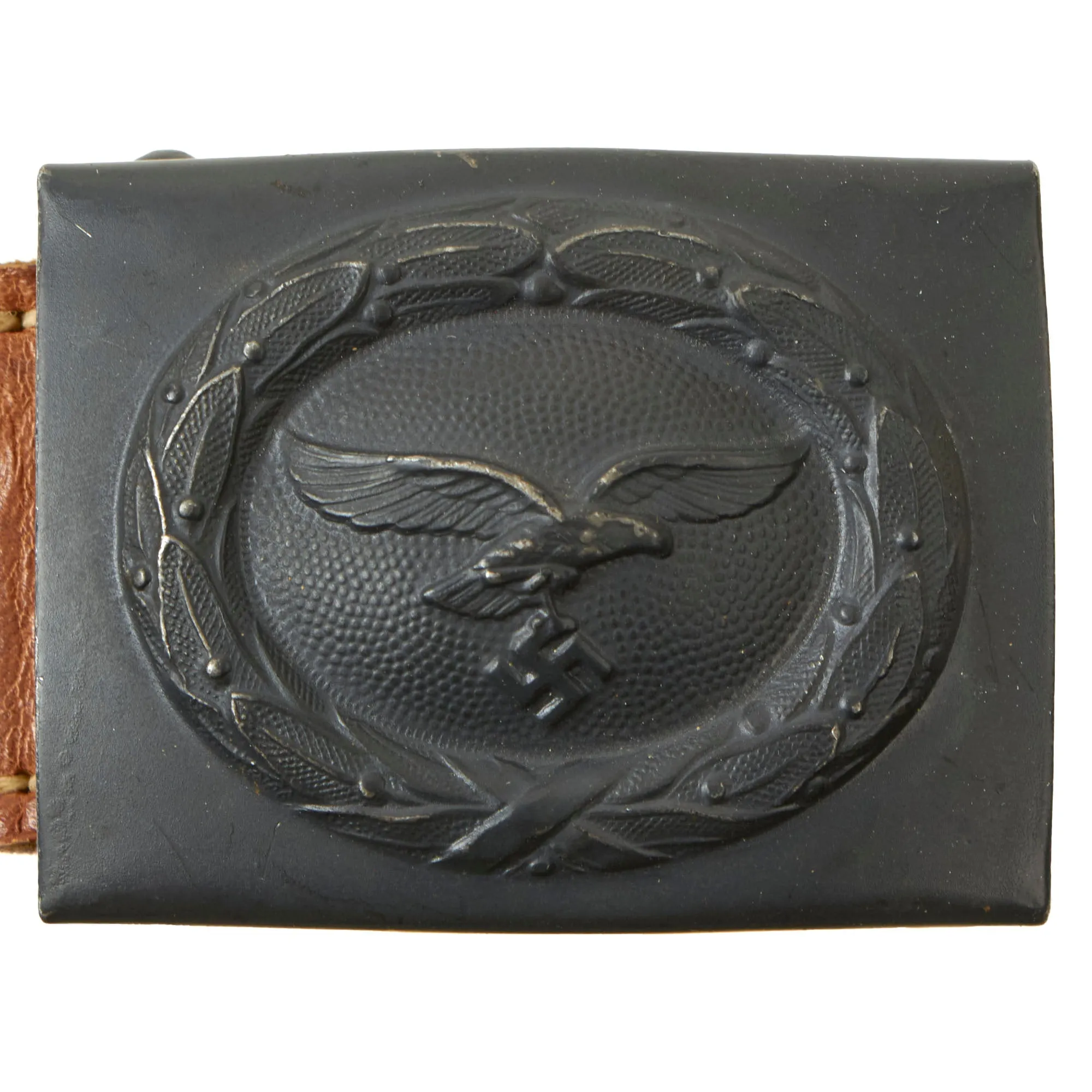 Original Excellent German WWII Luftwaffe Steel Belt Buckle by Dr. Franke & Co. of Lüdenscheid - dated 1940 & 1941