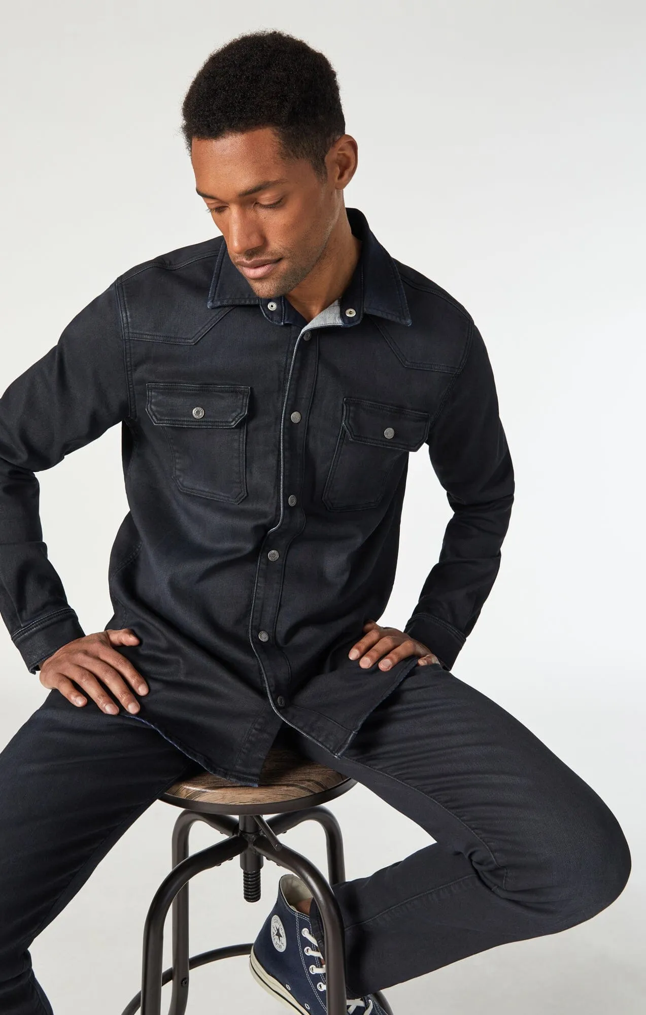 PARKER SHIRT IN COATED ATHLETIC