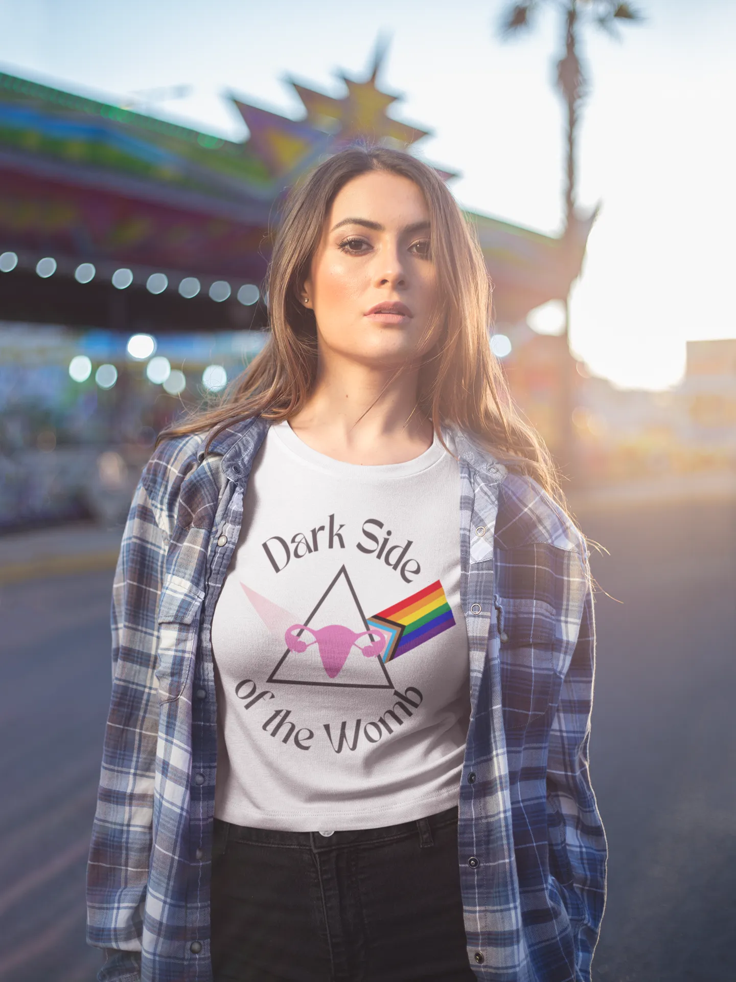 "Dark Side of the Womb" Colorful Tee - Unisex Shirt