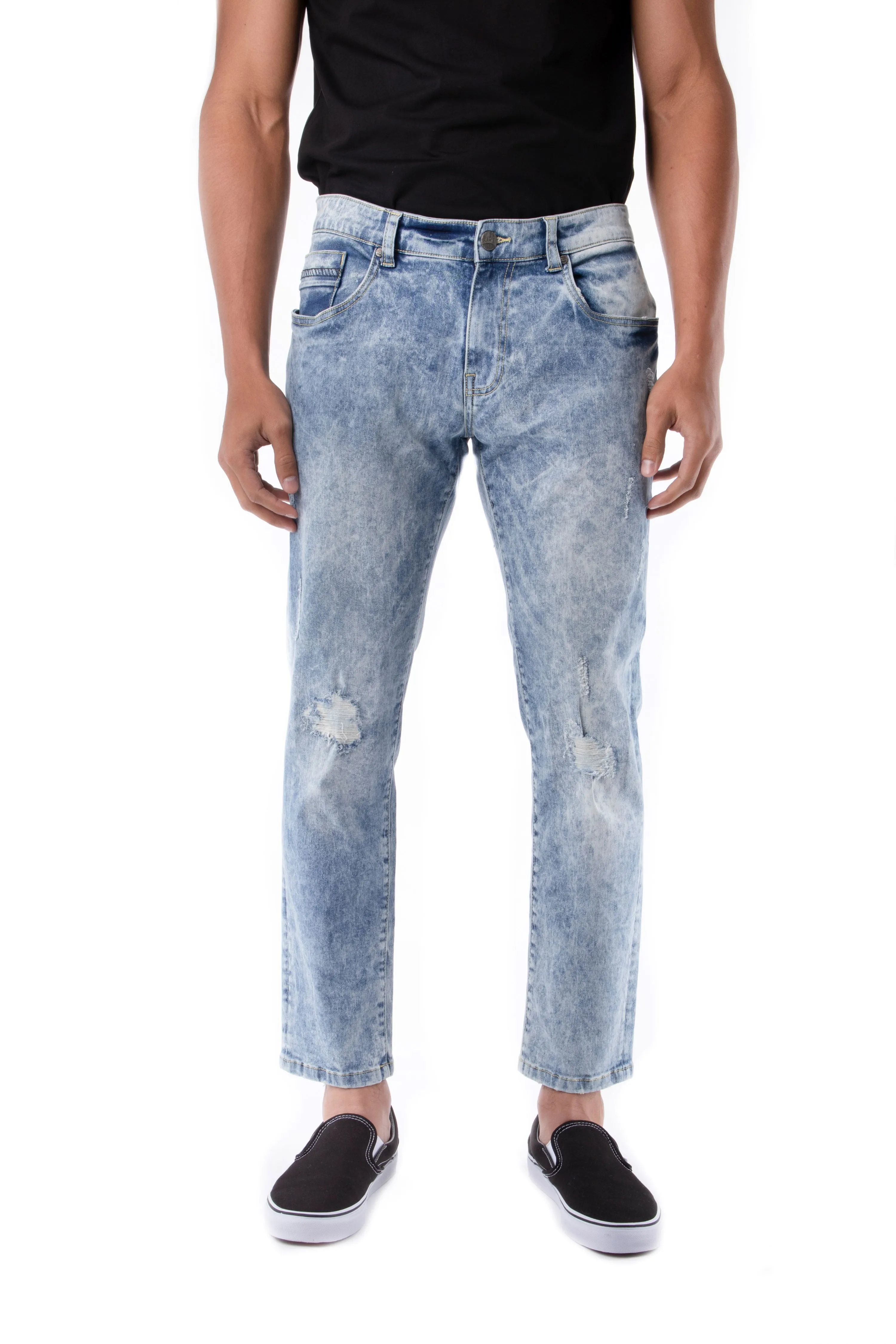 RAW X Men's Rip & Repair Denim Pants