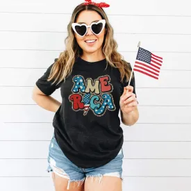 Retro Patriotic Shirt for Women - Perfect for Fourth of July & Memorial Day