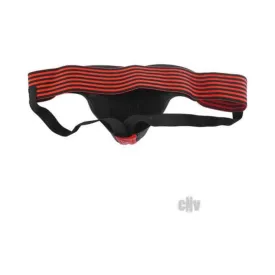 Rouge Leather Jockstrap Stripes Red Black