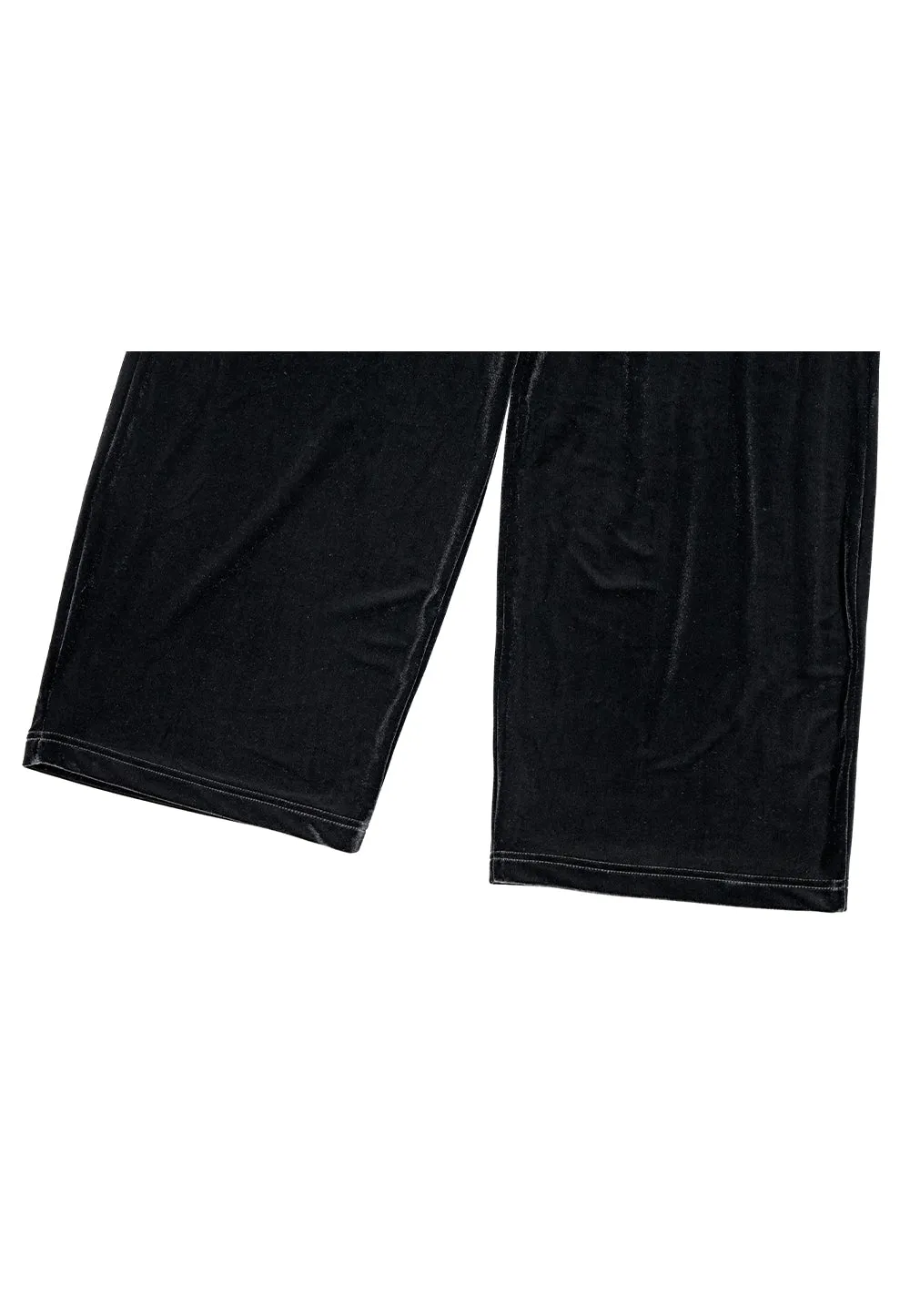 Signature velour wide pants black