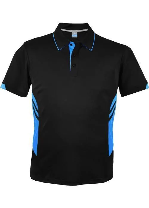 Tasman Polo Shirt - Black/Cyan