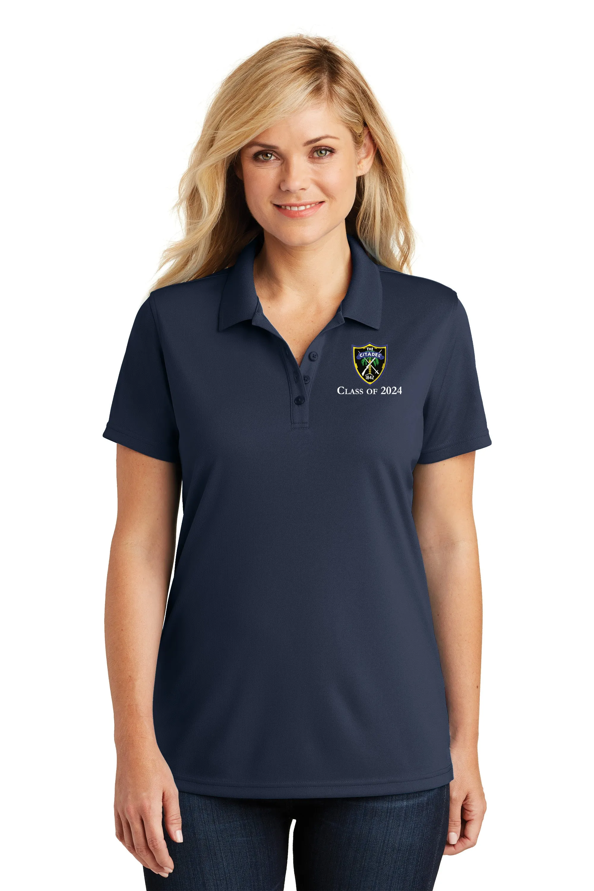 The Citadel, Shield, Class of 2024, Port Authority® Ladies Dry Zone® UV Micro-Mesh Polo Shirt