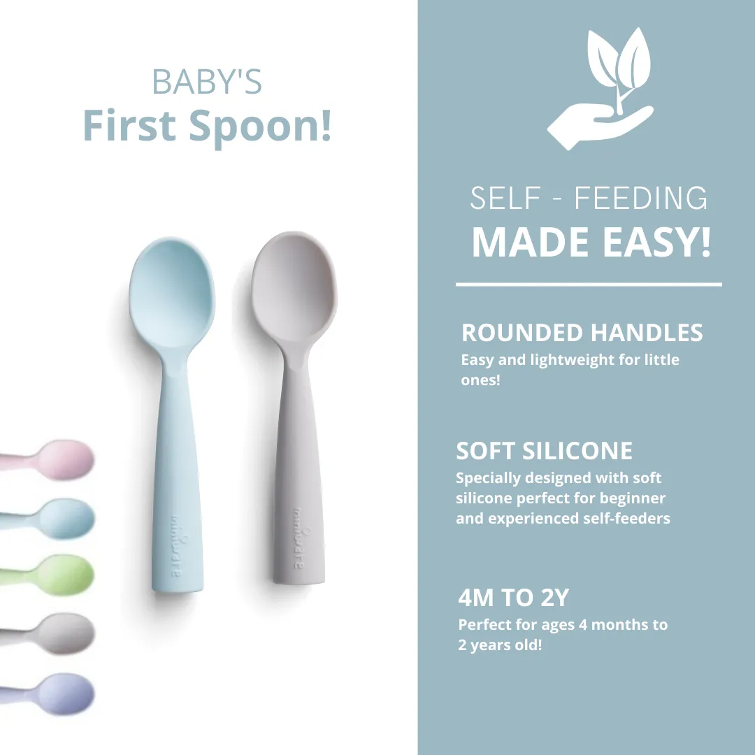 Training Spoon Set Grey Aqua