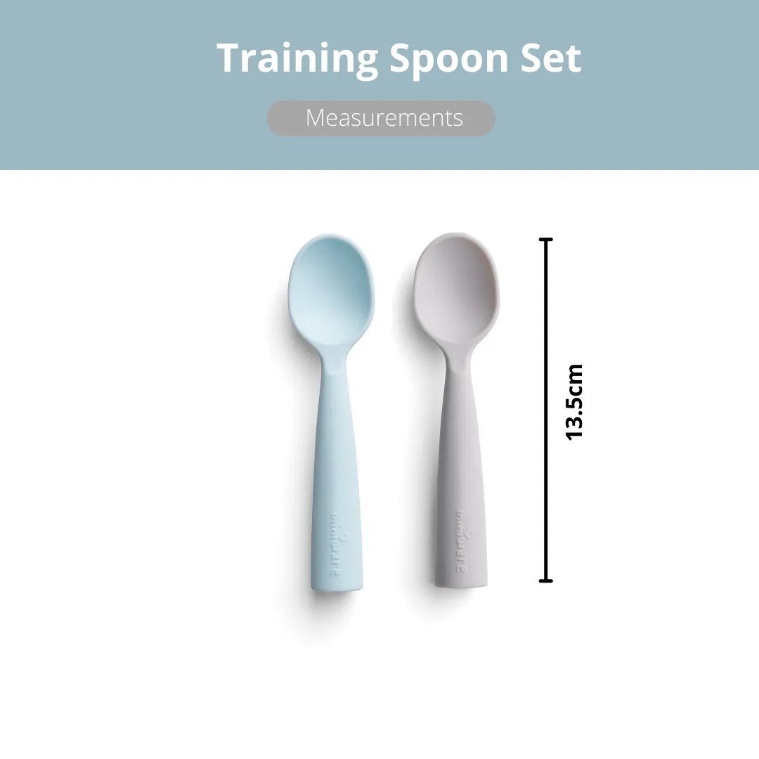 Training Spoon Set Grey Aqua