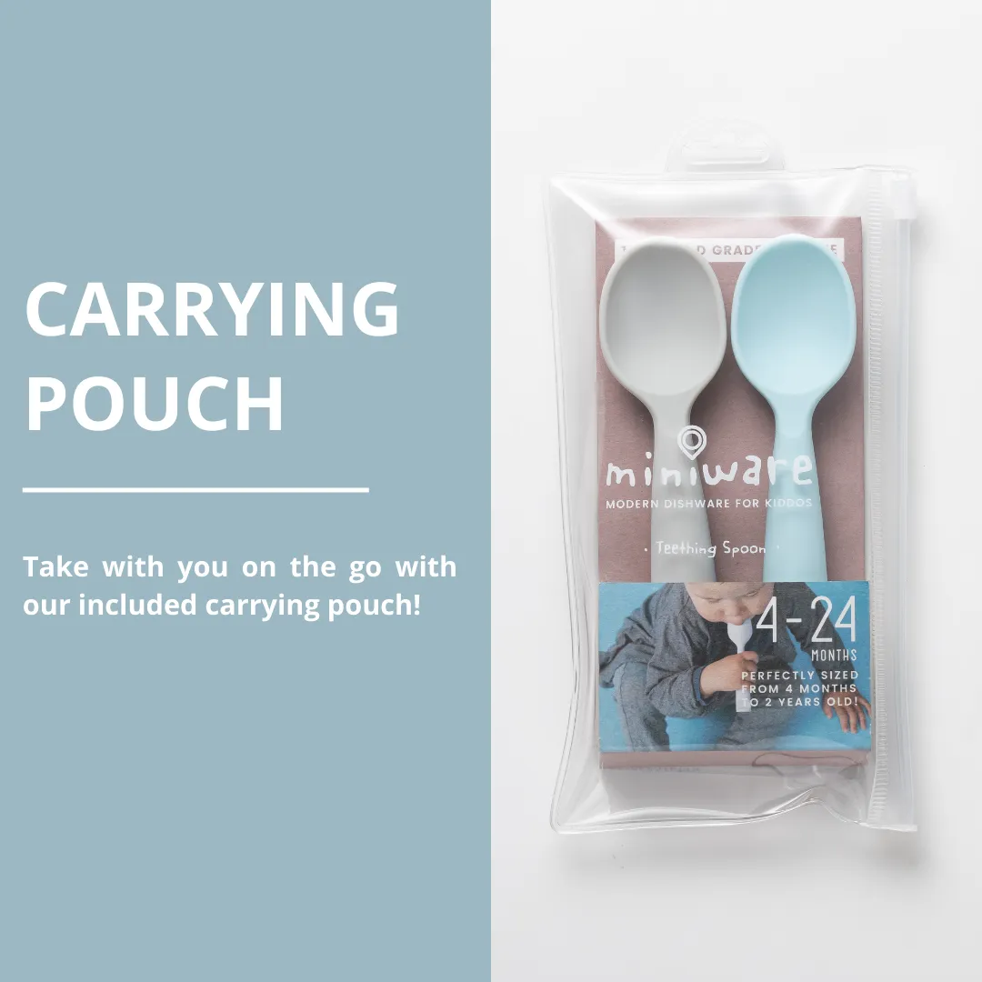 Training Spoon Set Grey Aqua