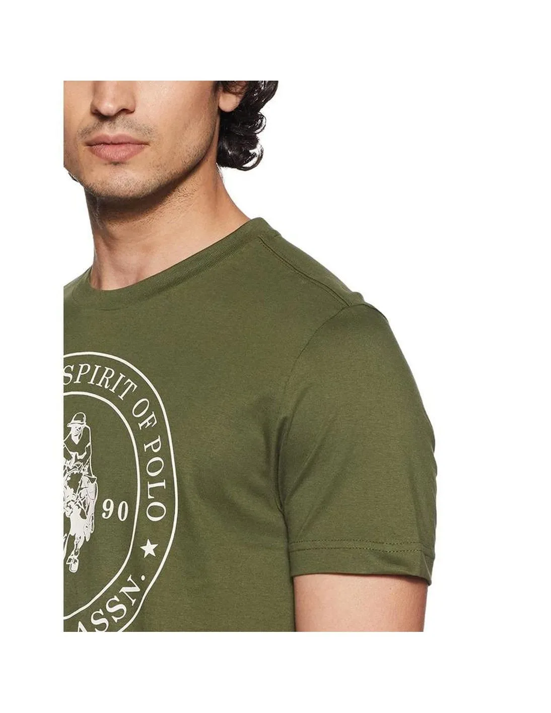 U.S. Polo Assn. Men's Solid Regular Fit T-Shirt Green