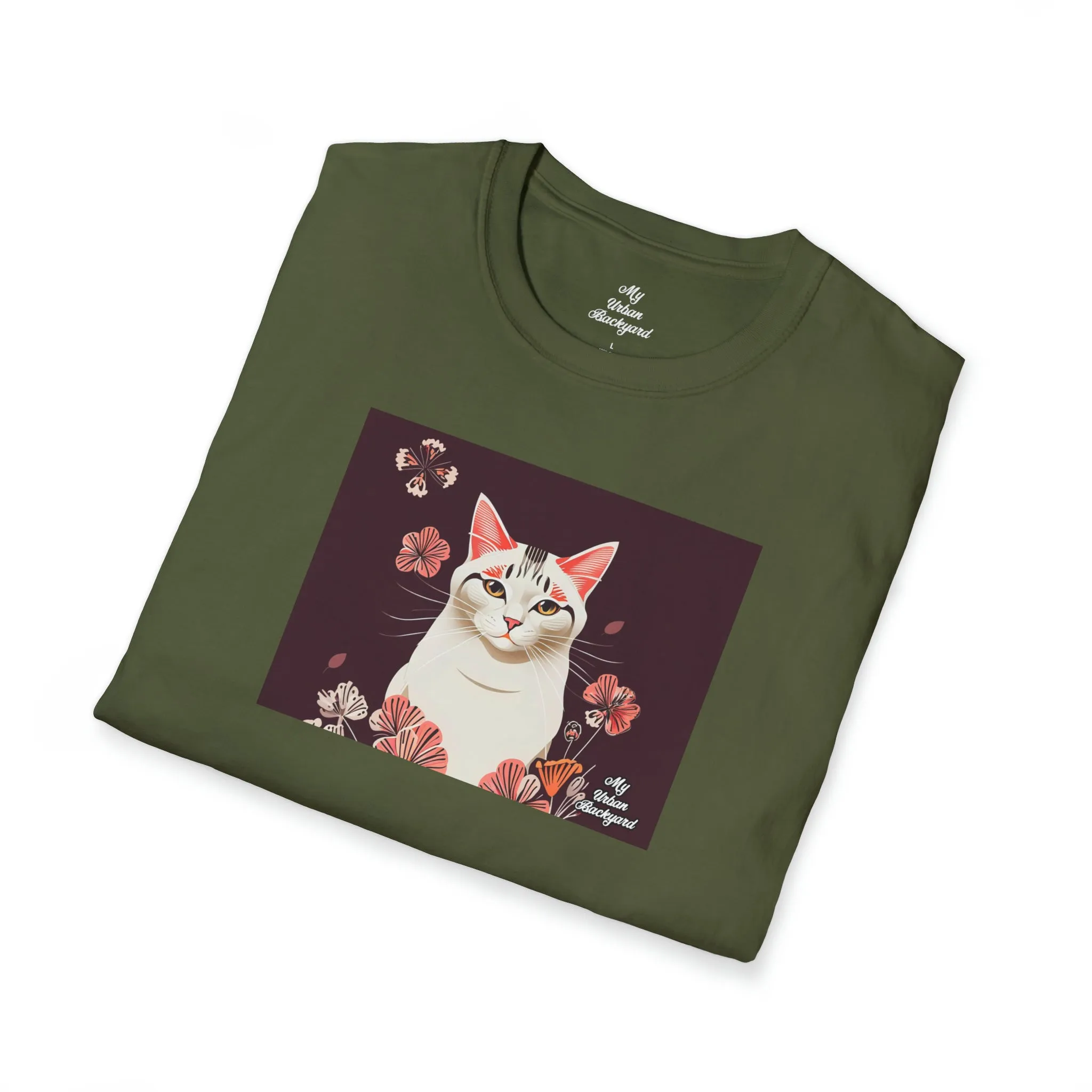 White Cat, Soft 100% Cotton T-Shirt, Unisex, Short Sleeve, Classic Fit