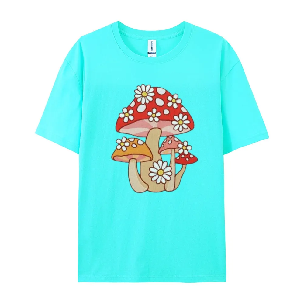 Women Mushroom Print Graphic T-shirt