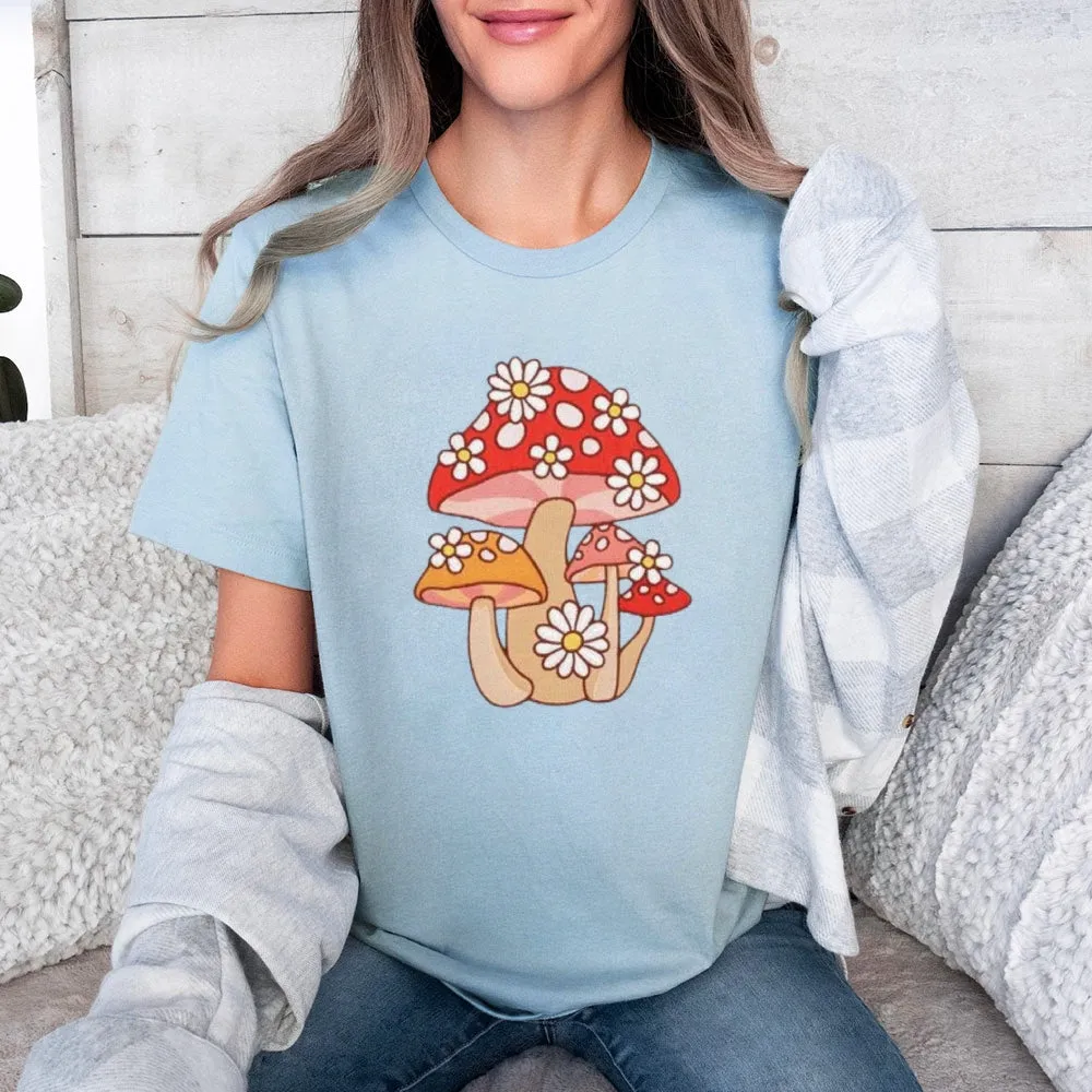 Women Mushroom Print Graphic T-shirt